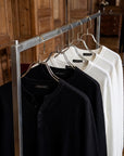 WAFFLE KNIT HENLEY | WHITE