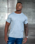 BASIC SLIM-FIT T-SHIRT | Mixed Grey