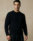 FLUFFY WOOL JUMPER | BLACK