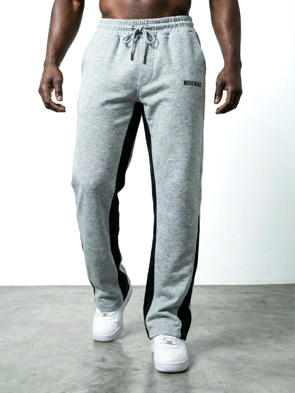 FLARED TRACKSUIT PANTS | GREY & BLACK