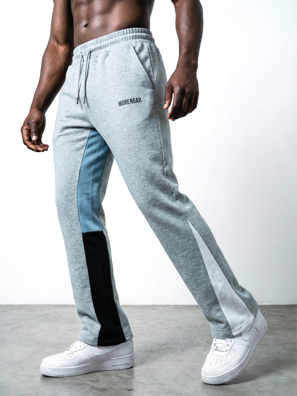 FLARED TRACKSUIT PANTS |GREY & LIGHT BLUE