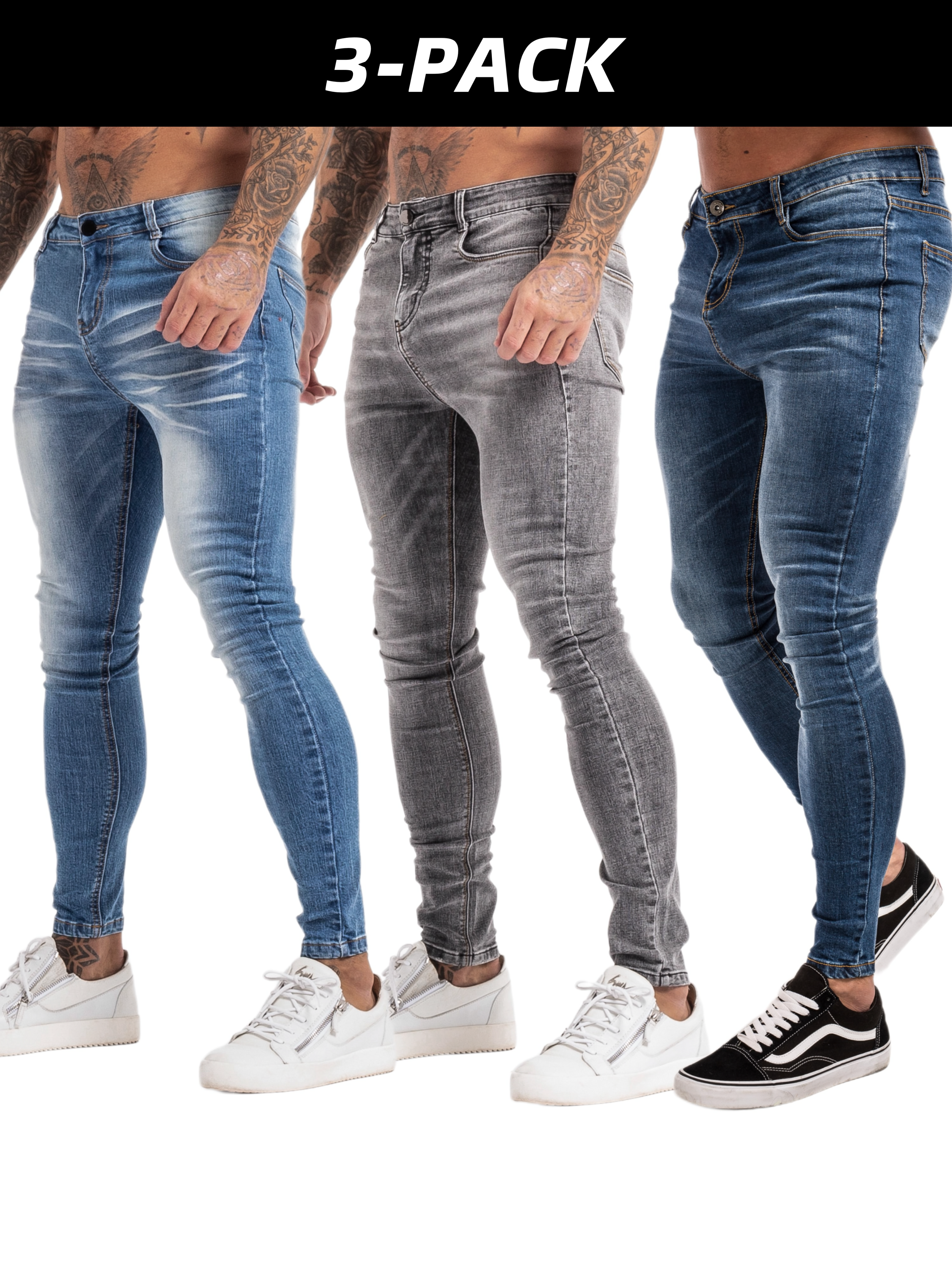 JEANS SKINNY BÁSICOS COLORES PACK-3