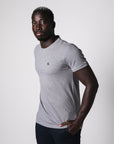 BASIC METAL PIQUE T-SHIRT | GREY