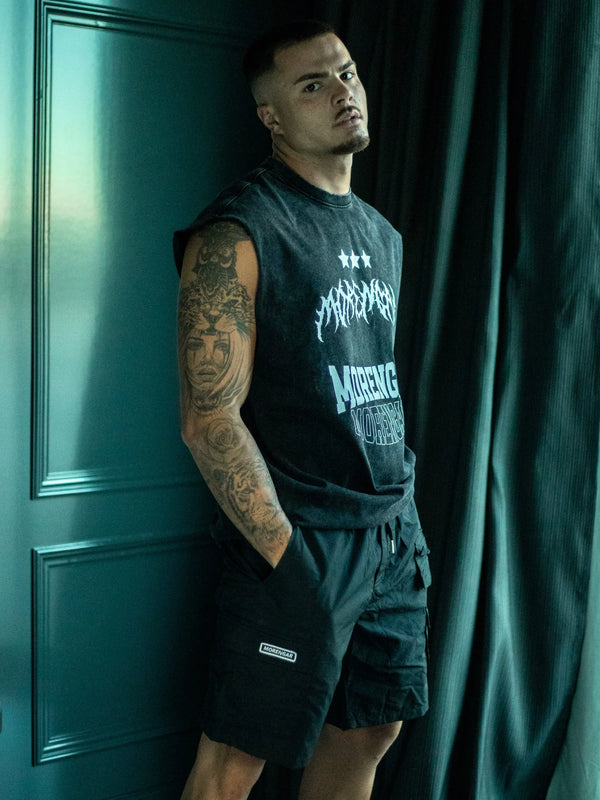 TANK TOP WASHED MORENGAR SOURCES | BLACK
