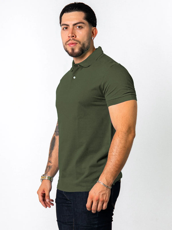BASIC PIQUE POLO SHIRT | ARMY