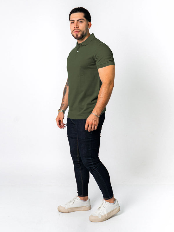 BASIC PIQUE POLO SHIRT | ARMY