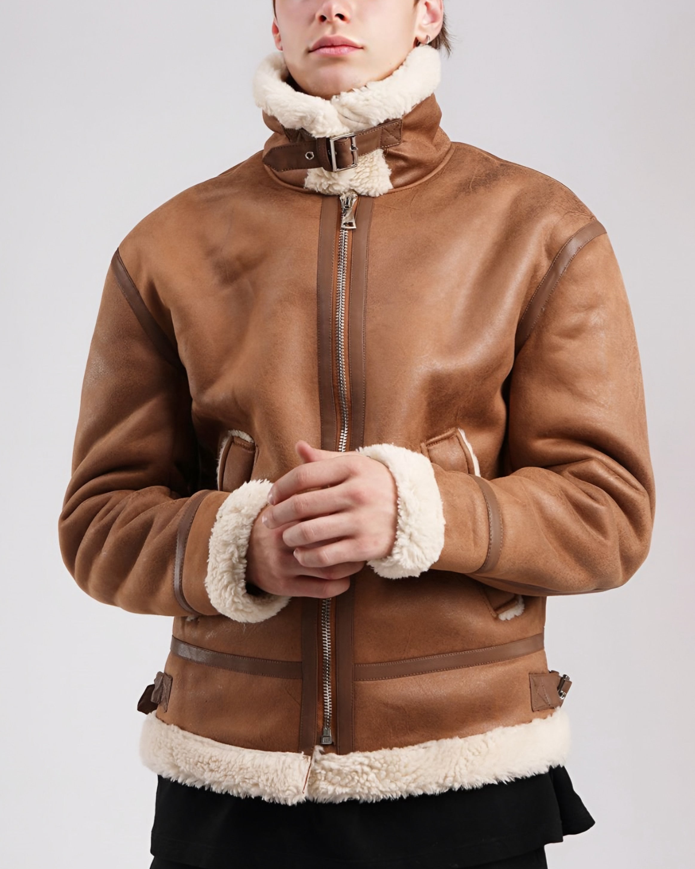DOUBLE SIDED JACKET | BROWN
