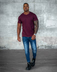 BASIC SLIM-FIT T-SHIRT | Bordeaux