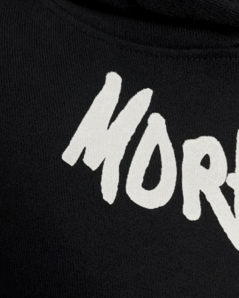 MORENGAR-LOGO-KRAGEN-HOODIE | SCHWARZ 400-GSM
