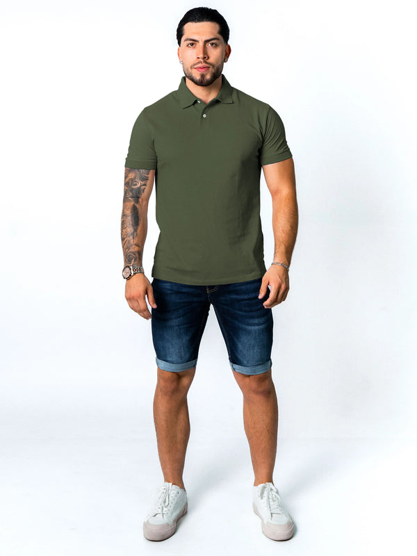 BASIC PIQUE POLO SHIRT | ARMY