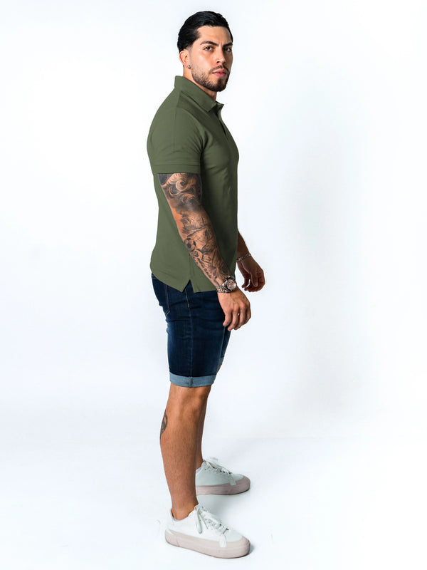 BASIC PIQUE POLO SHIRT | ARMY