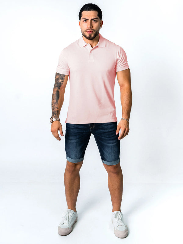 BASIC PIQUE POLO SHIRT | PALE PINK