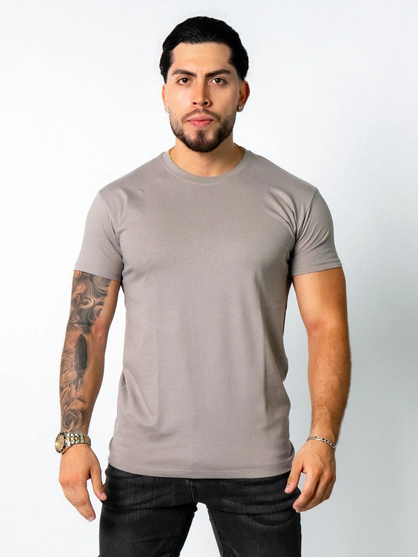 BASIC SLIM-FIT T-SHIRT | LIGHT GREY