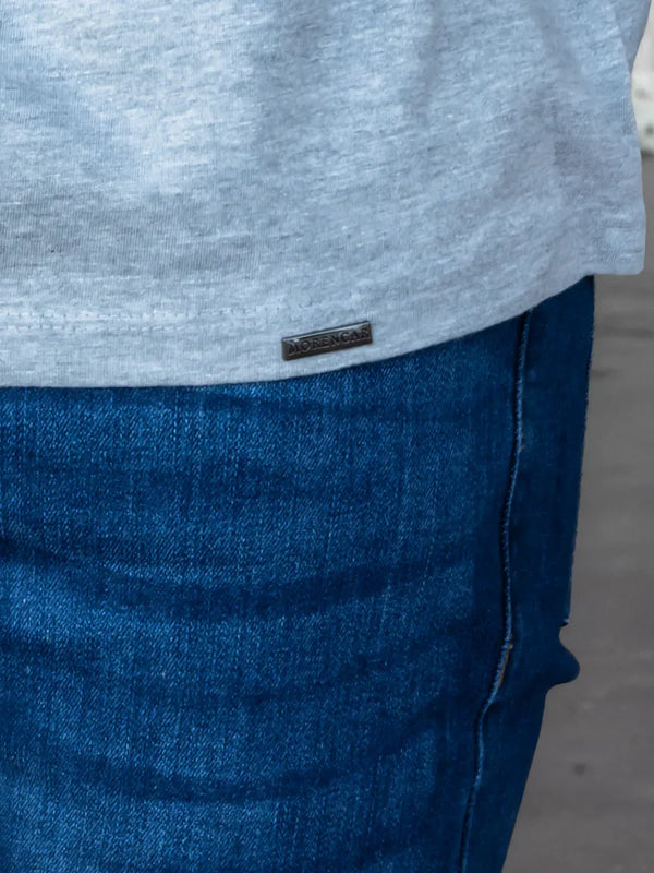 BASIC SLIM-FIT T-SHIRT | Mixed Grey