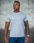 BASIC SLIM-FIT T-SHIRT | Mixed Grey