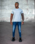 BASIC SLIM-FIT T-SHIRT | Mixed Grey