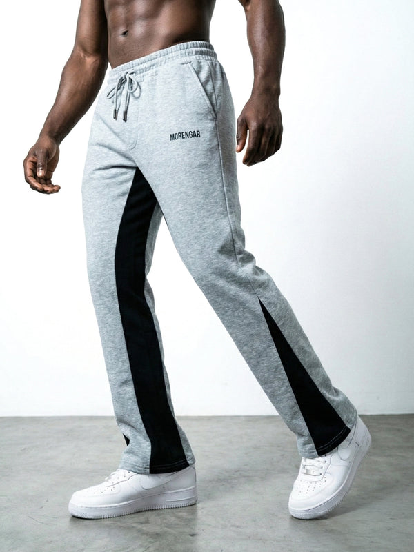 FLARED TRACKSUIT PANTS | GREY & BLACK