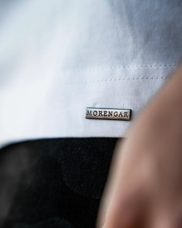 MORENGAR LOGO COLLAR T-SHIRT | WHITE