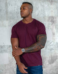 BASIC SLIM-FIT T-SHIRT | Bordeaux