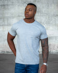 BASIC SLIM-FIT T-SHIRT | Mixed Grey