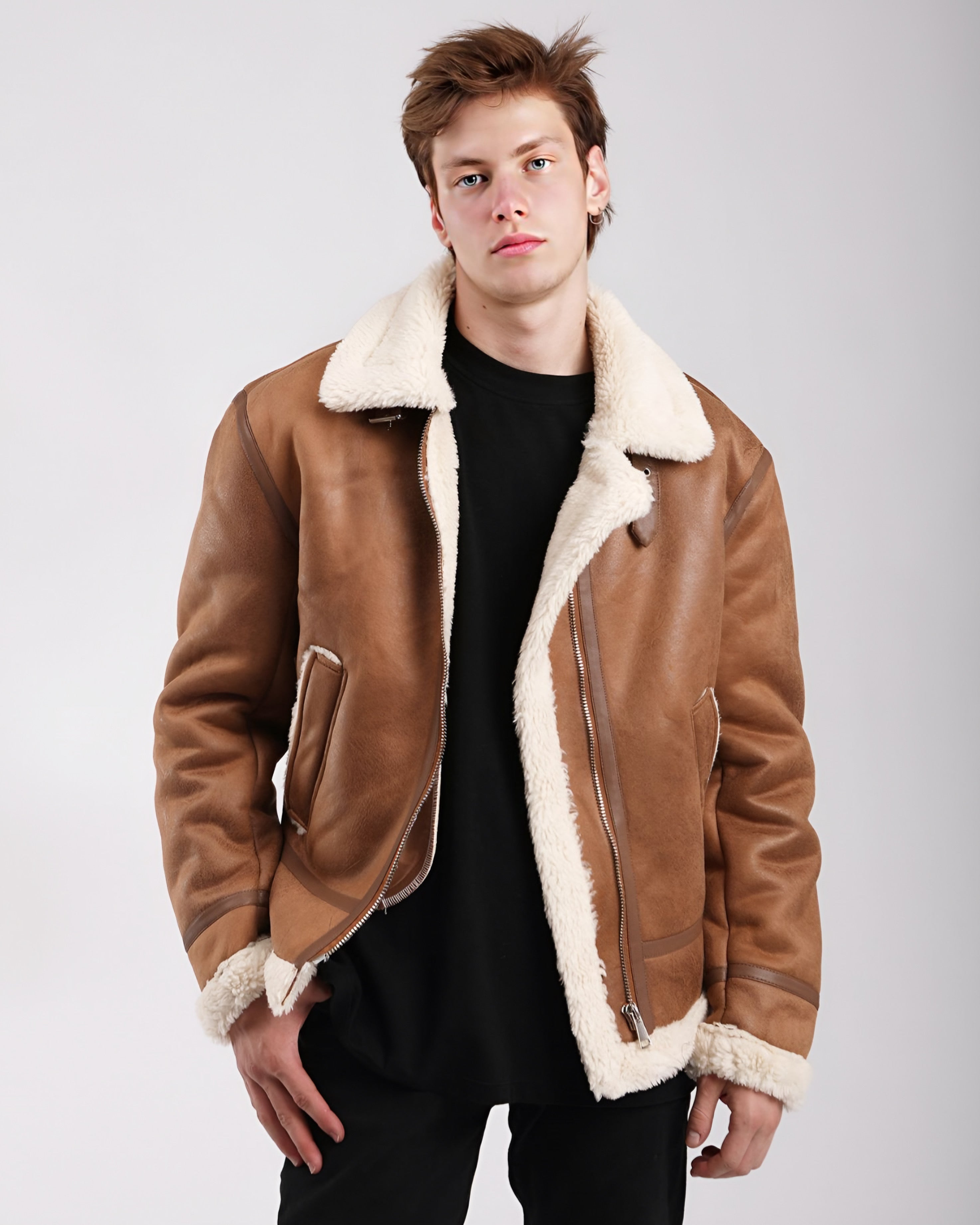 DOUBLE SIDED JACKET | BROWN
