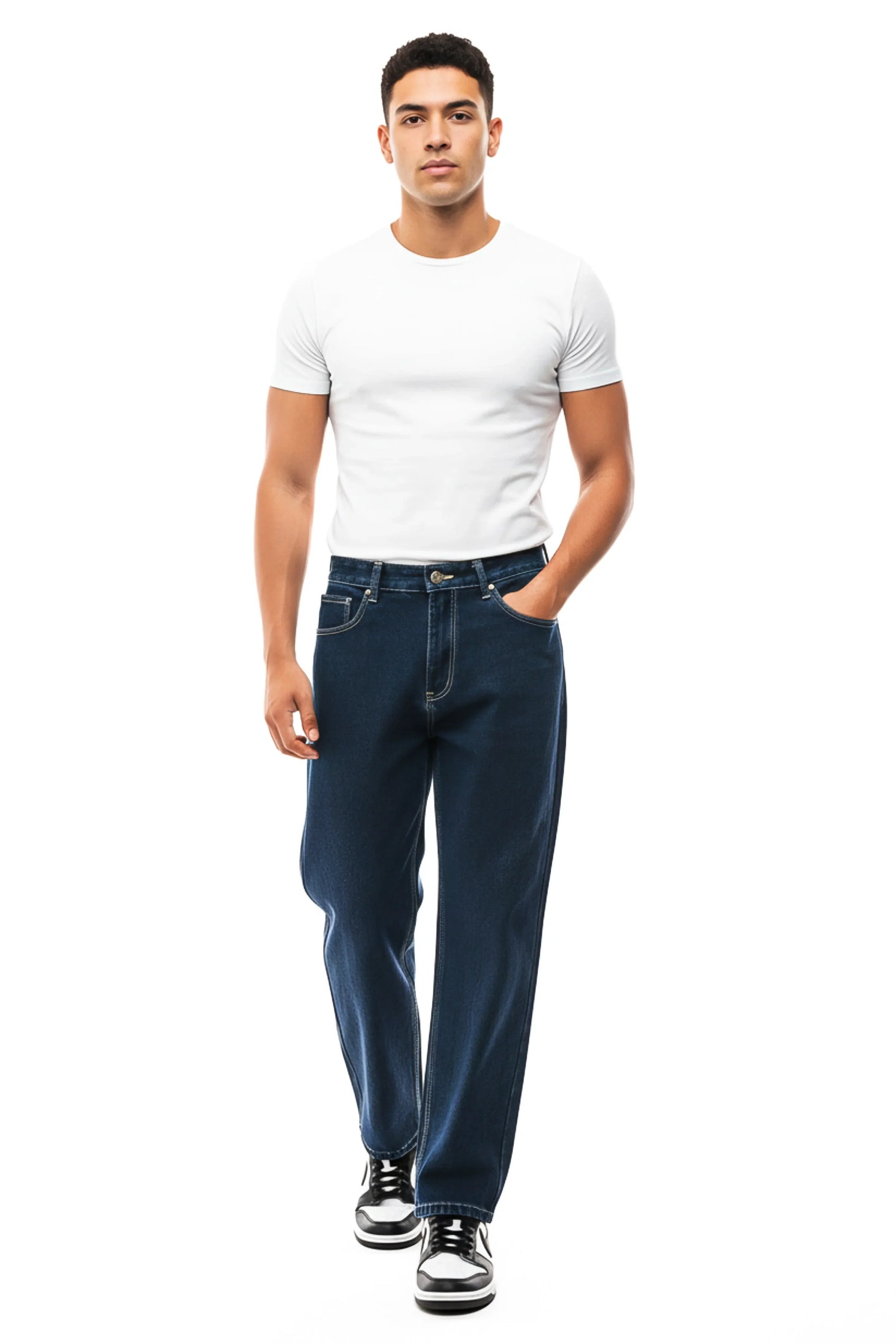 Basic Relaxed Fit Jeans | Navy