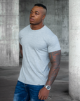 BASIC SLIM-FIT T-SHIRT | Mixed Grey