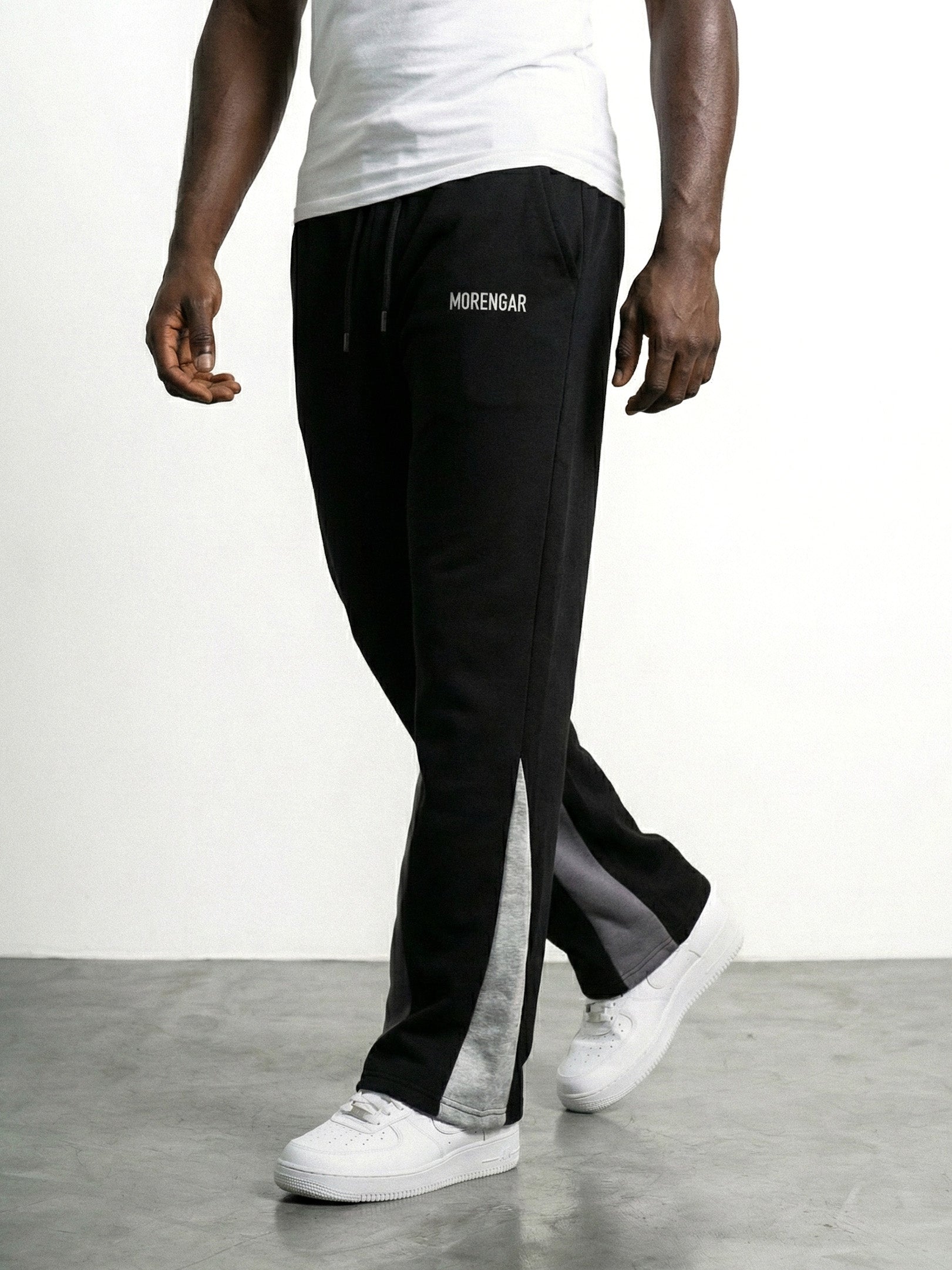 FLARED TRACKSUIT PANTS | BLACK &amp; PURPLE