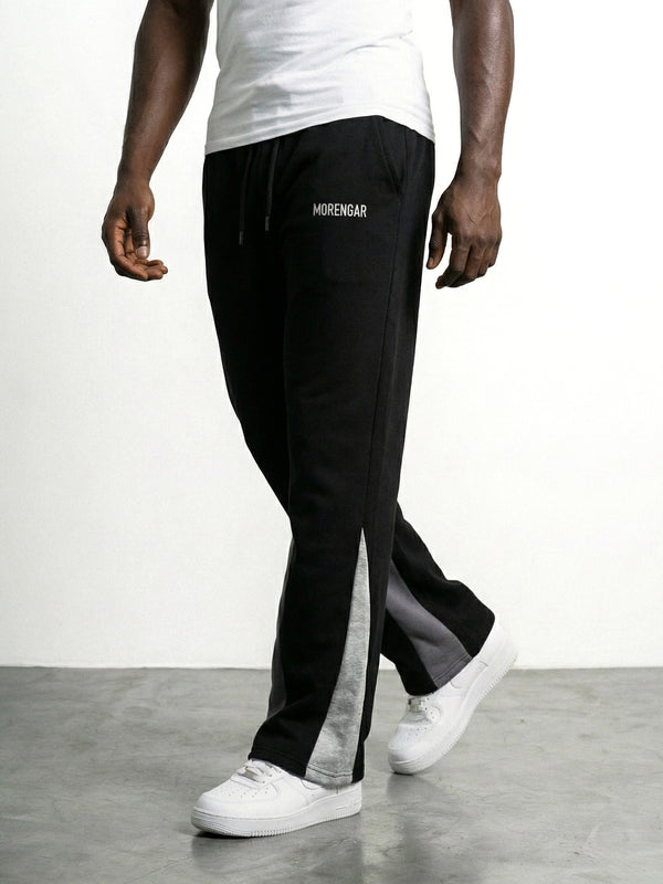 FLARED TRACKSUIT PANTS | BLACK & PURPLE