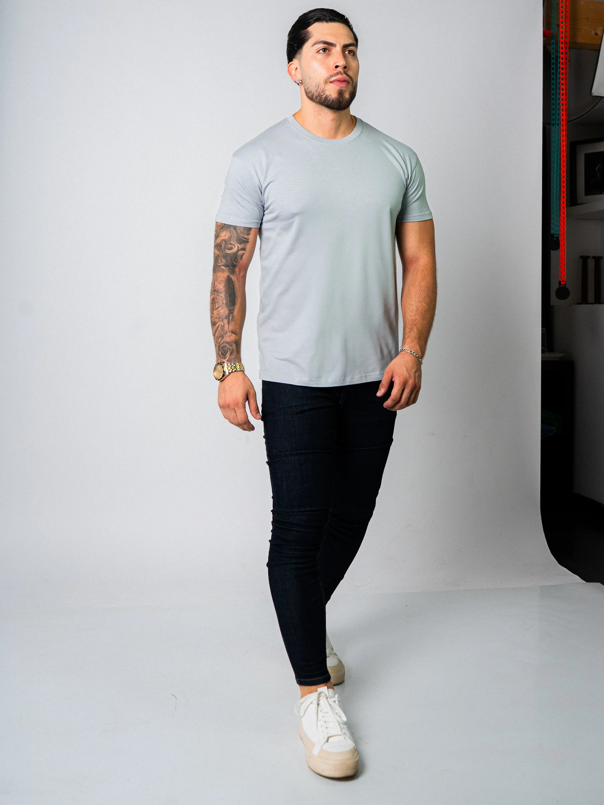 BASIC SLIM-FIT T-SHIRT | PURE GREY