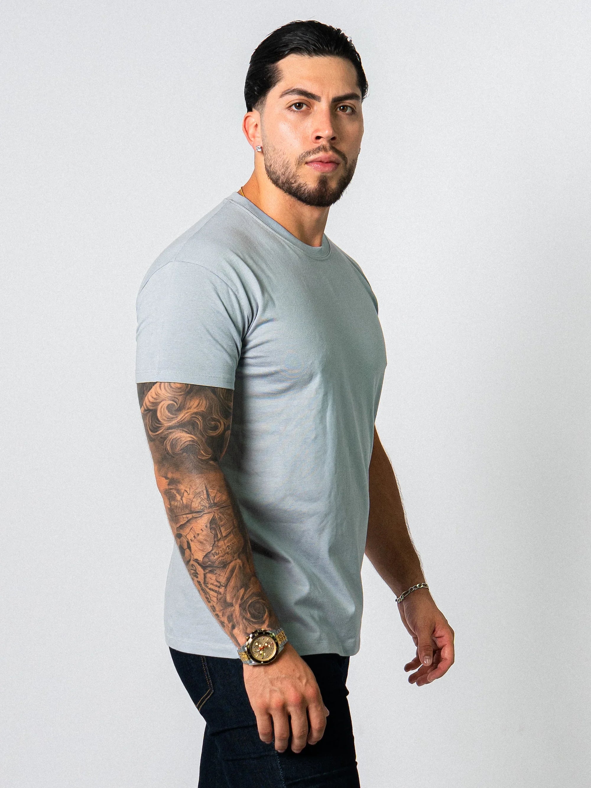 BASIC SLIM-FIT T-SHIRT | PURE GREY