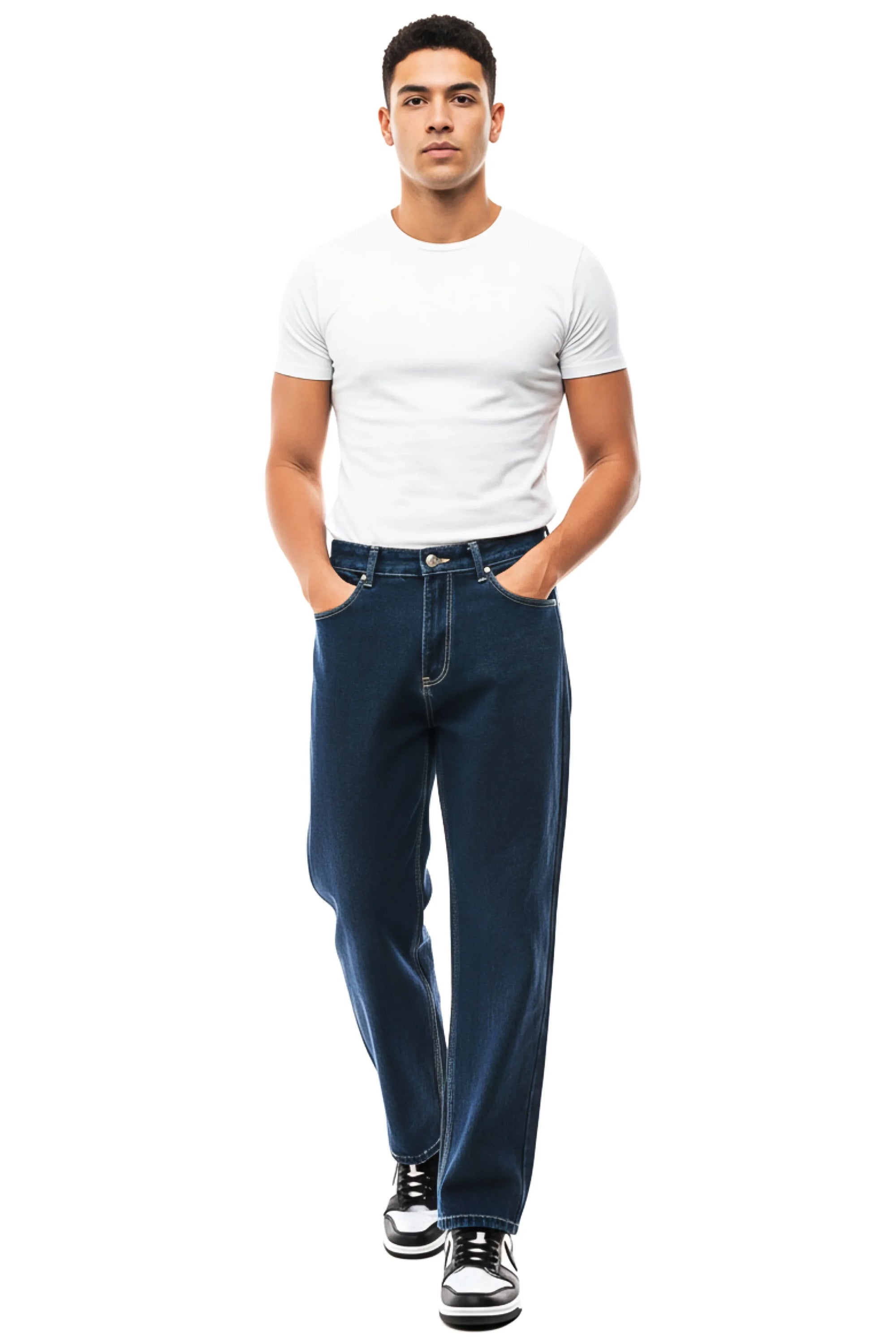 Basic Relaxed Fit Jeans | Navy
