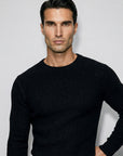 FLUFFY WOOL JUMPER | BLACK