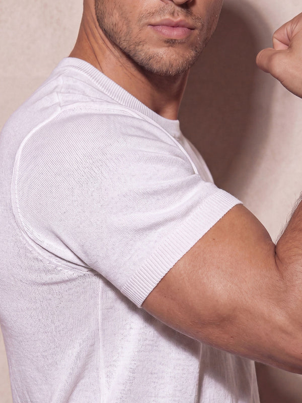 MILANO KNIT T-SHIRT | WHITE