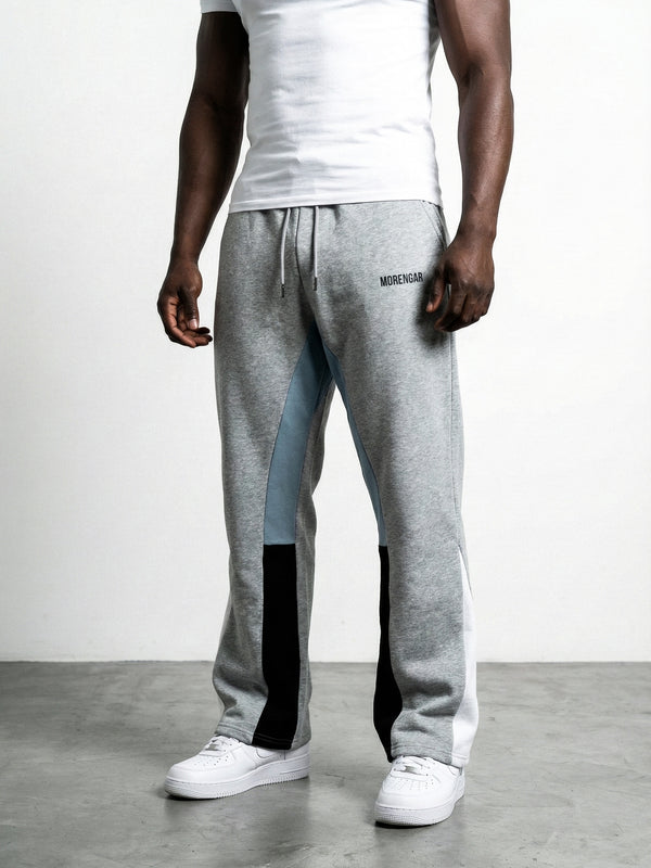 FLARED TRACKSUIT PANTS |GREY & LIGHT BLUE