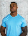 BASIC SLIM-FIT T-SHIRT | Sky Blue