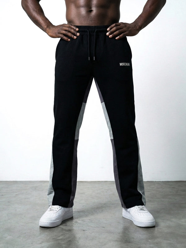 FLARED TRACKSUIT PANTS | BLACK & PURPLE