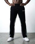 FLARED TRACKSUIT PANTS | BLACK & PURPLE