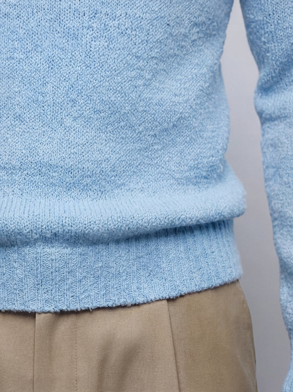 FLUFFY WOOL JUMPER | PASTEL BLUE