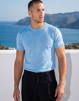 MILANO KNIT T-SHIRT | PASTEL BLUE