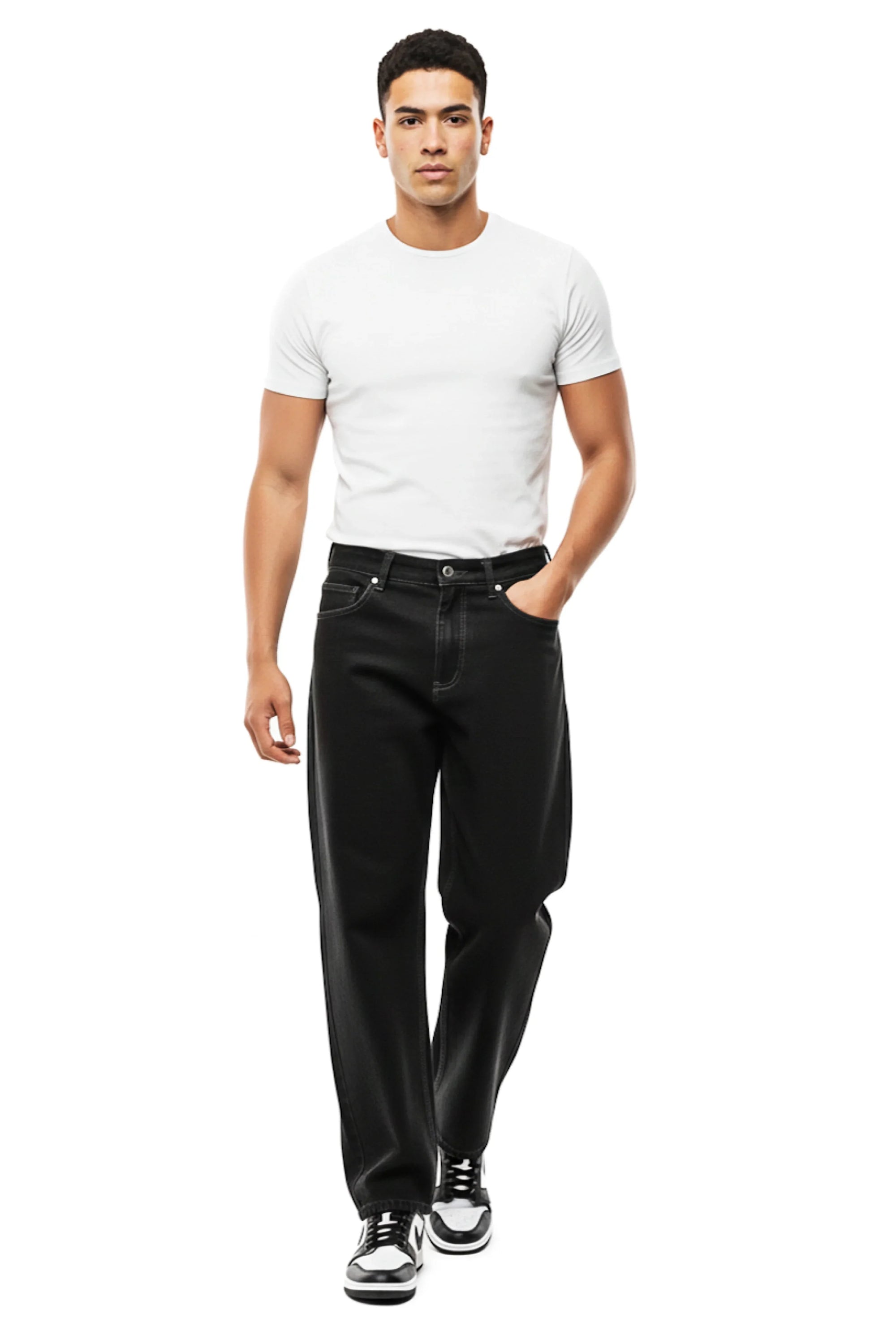 Basic Relaxed Fit Jeans | Black