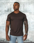 BASIC SLIM-FIT T-SHIRT | Brown