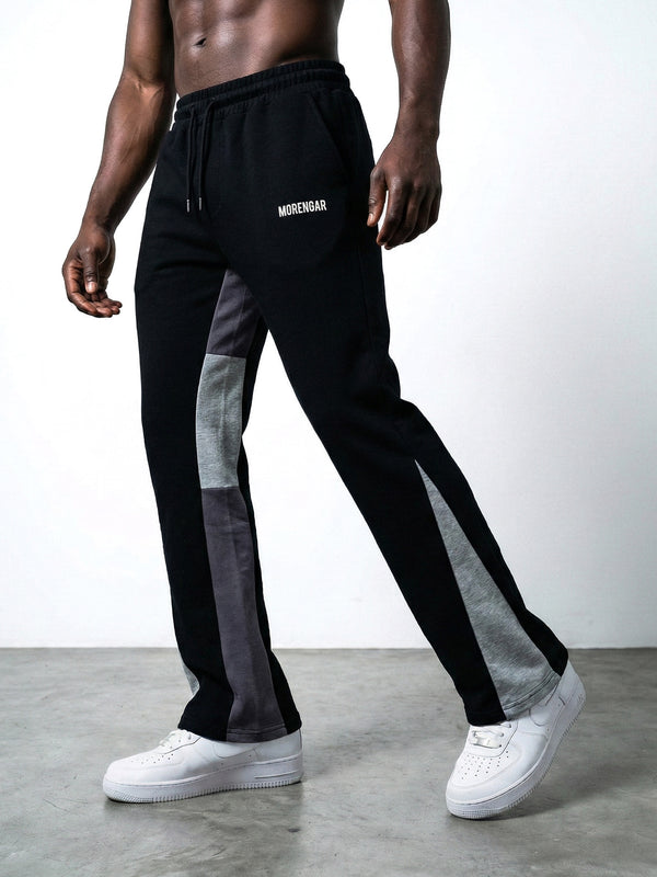 FLARED TRACKSUIT PANTS | BLACK & PURPLE