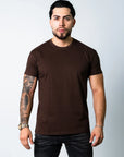 BASIC SLIM-FIT T-SHIRT | Brown