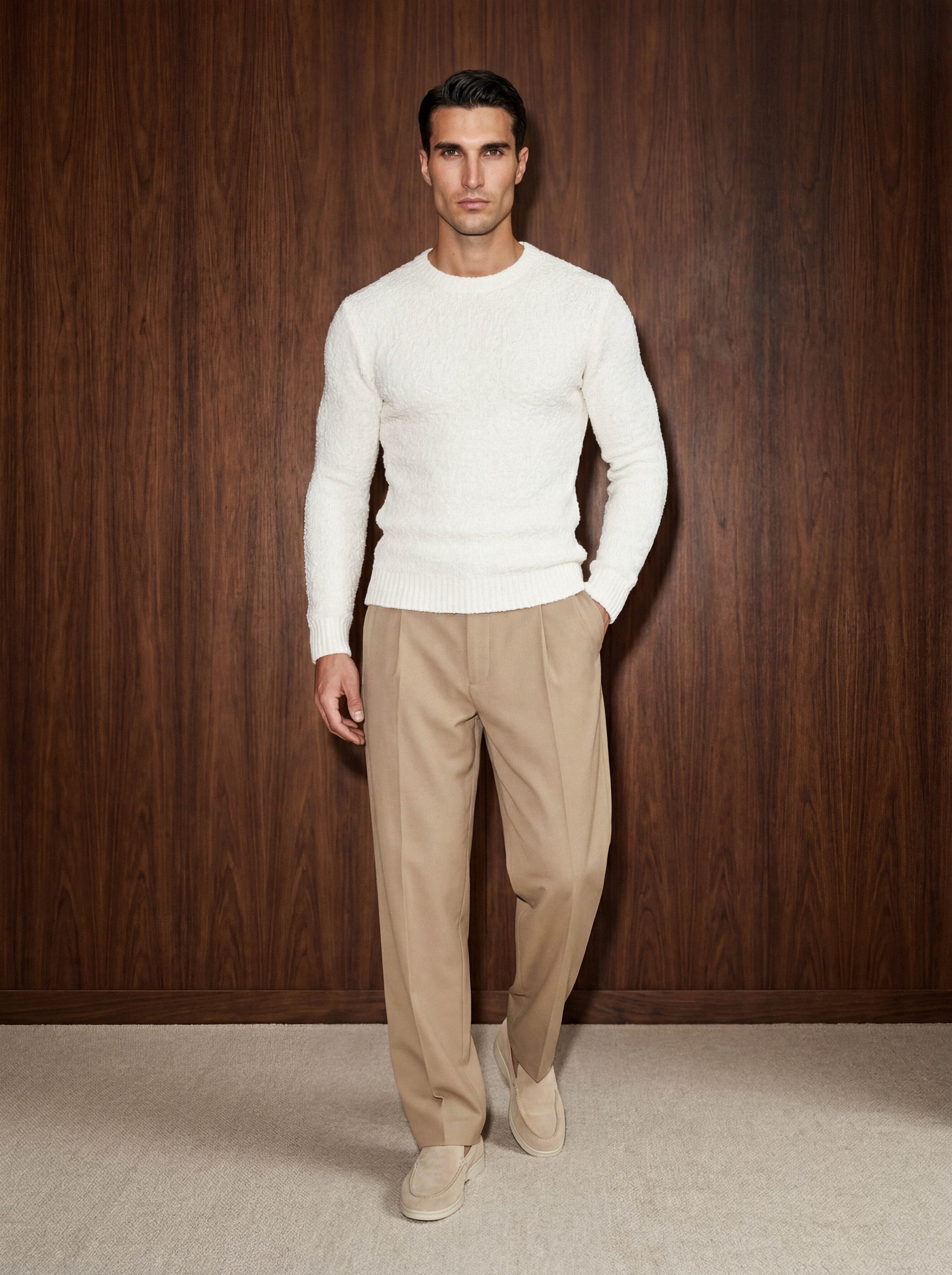 FLUFFY WOOL JUMPER | WHITE