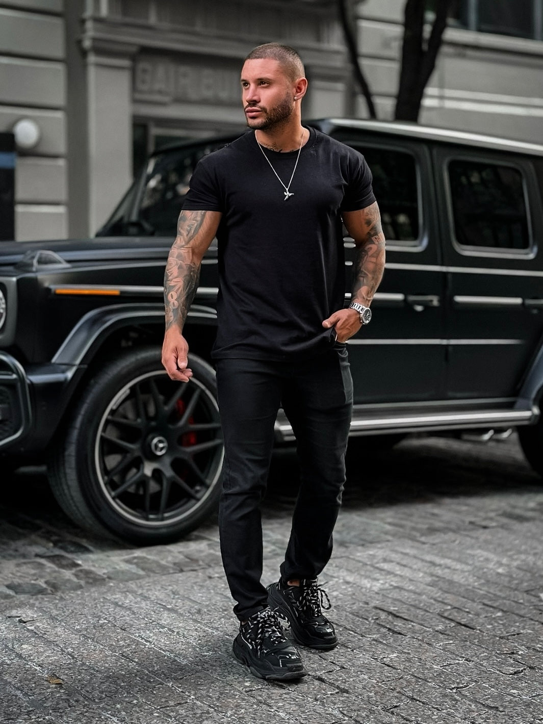 ANTONIO SLIM-FIT TROUSER | BLACK