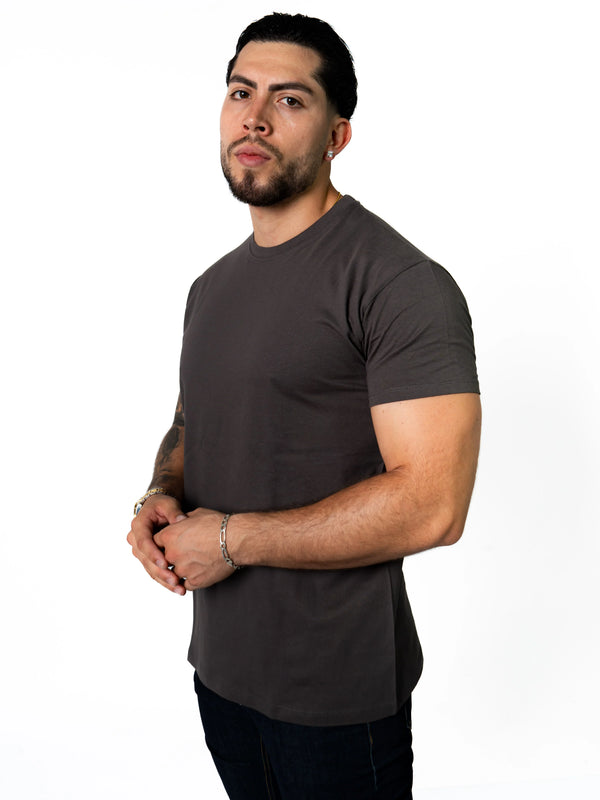 BASIC SLIM-FIT T-SHIRT | DARK GREY