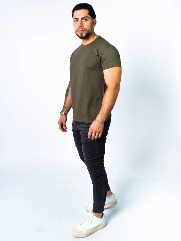 BASIC SLIM-FIT T-SHIRT | Army