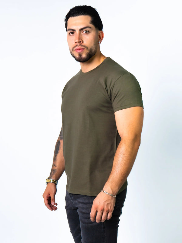 BASIC SLIM-FIT T-SHIRT | Army