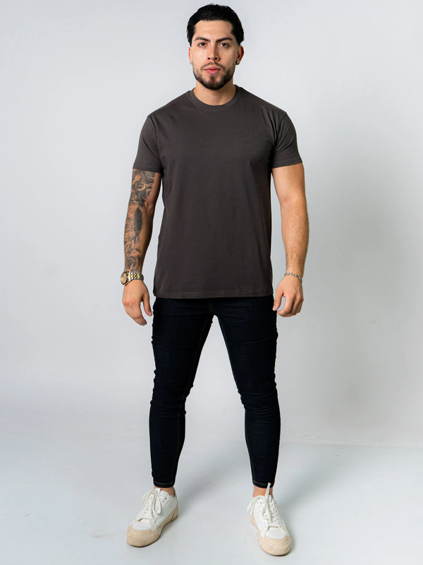 BASIC SLIM-FIT T-SHIRT | DARK GREY